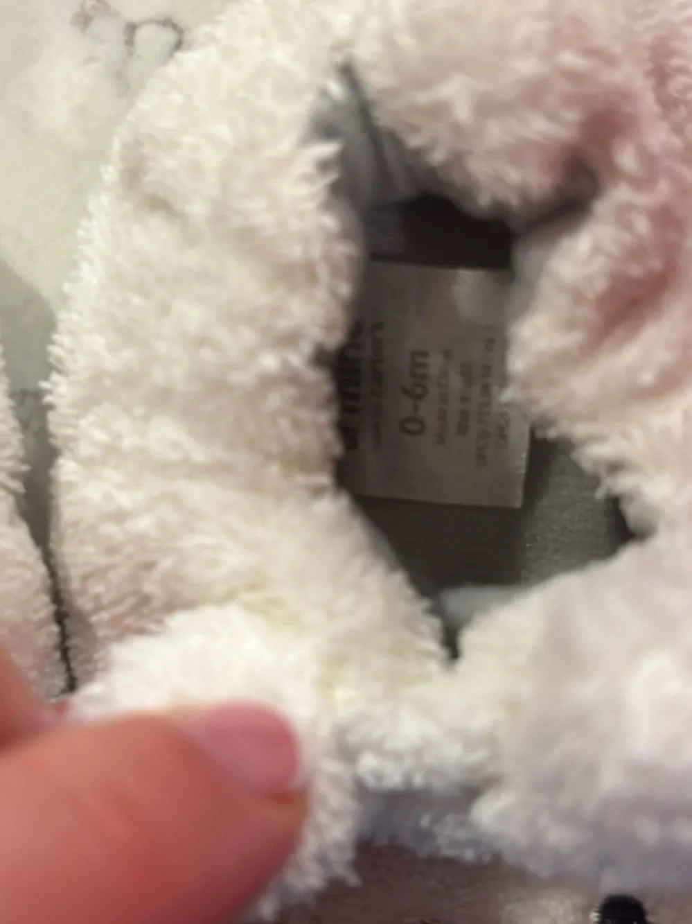Primark Cream Plush Baby Booties